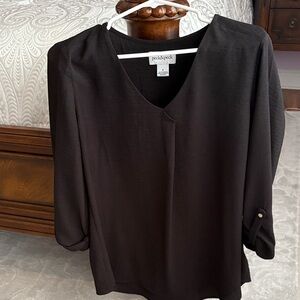 Peck & Peck Elegant Black Blouse